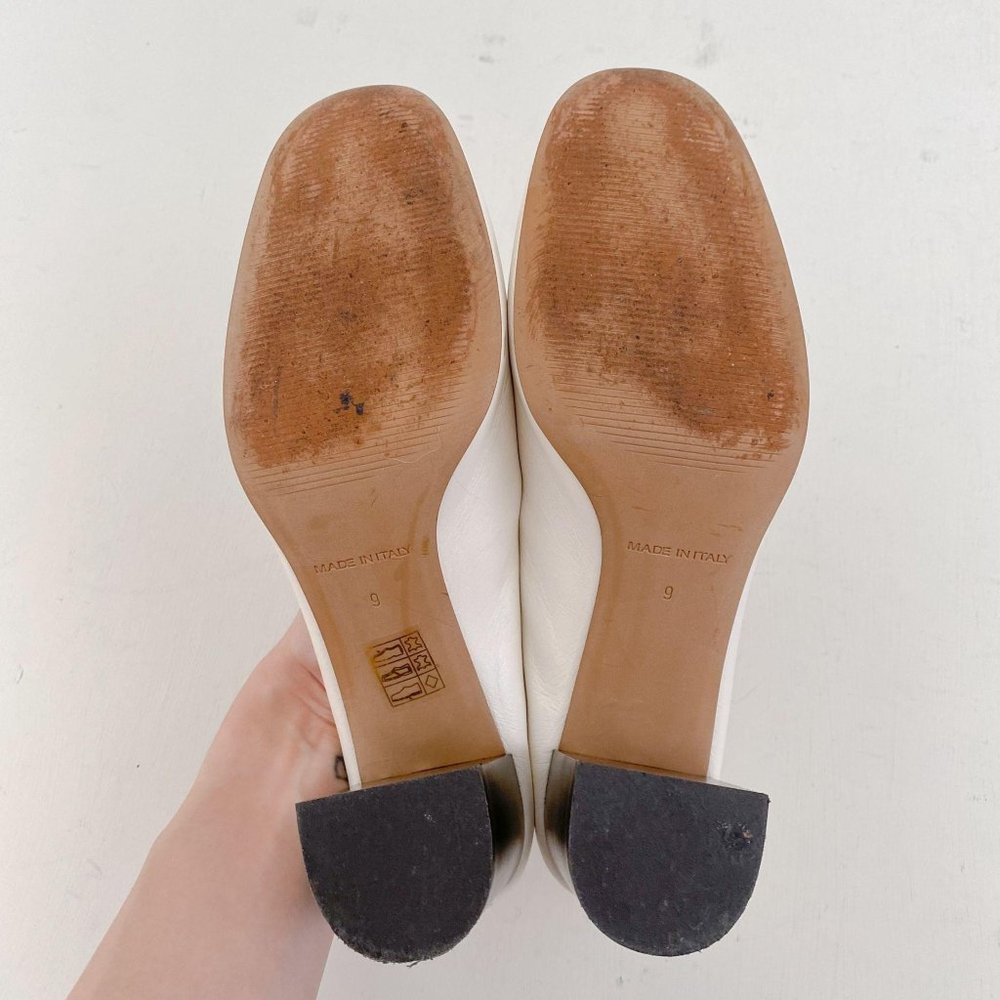 Everlane Size 9 Cream Off-White The Day Heel in Bone Leather Block Heel Pump - Picture 10 of 11